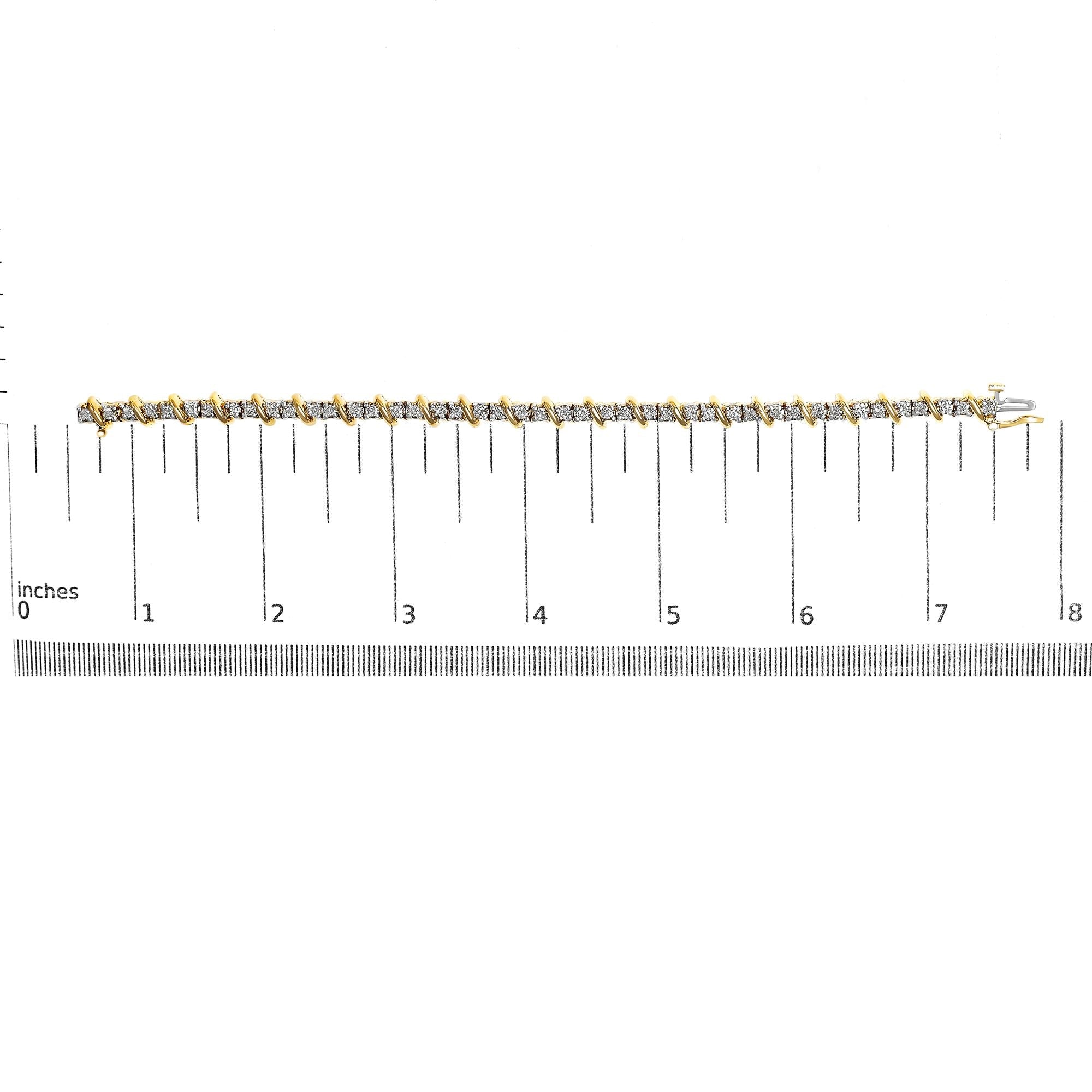 14K Yellow Gold 3.0 Cttw Diamond S Link Bracelet