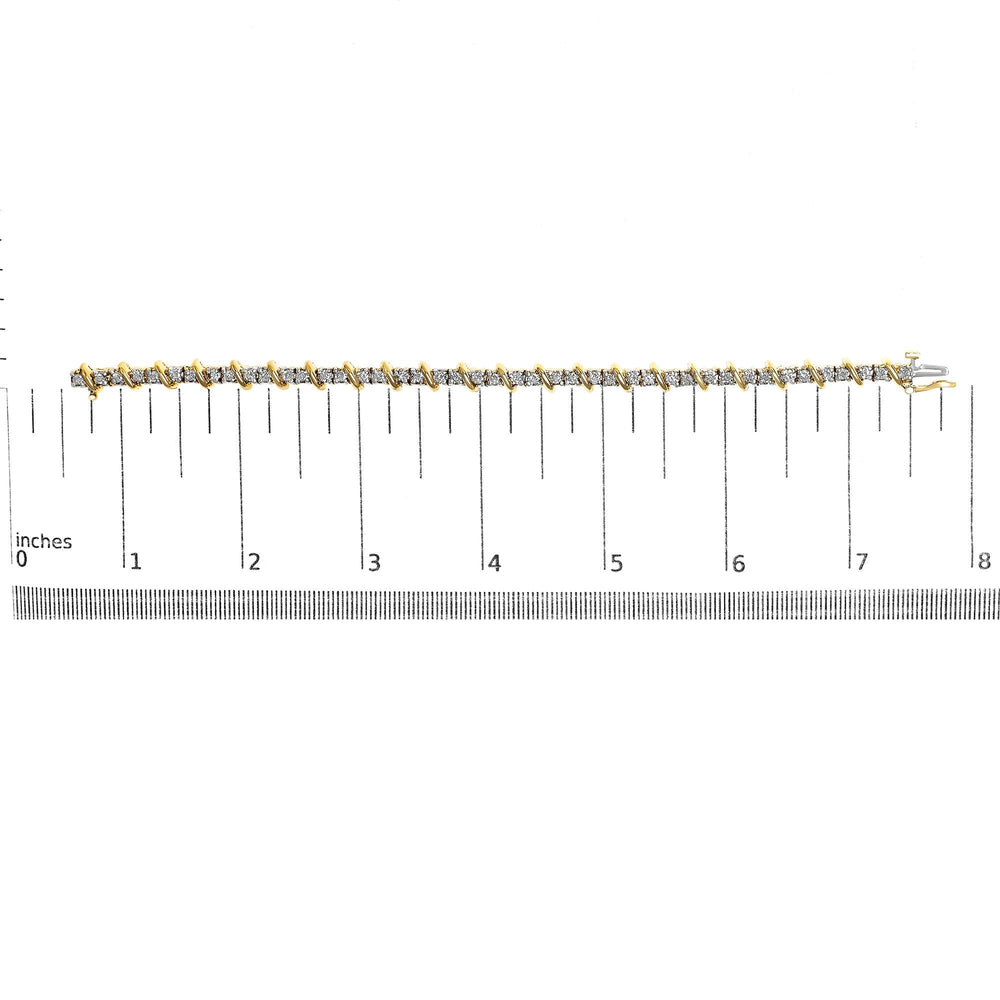 14K Yellow Gold 3.0 Cttw Diamond S Link Bracelet