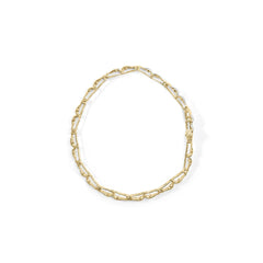 10k Yellow Gold 1.00 Cttw Baguette-Cut Channel Diamond Link Bracelet