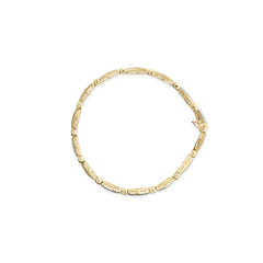 14K Yellow Gold 1.00 Cttw Baguette Diamond Channel Link Bracelet