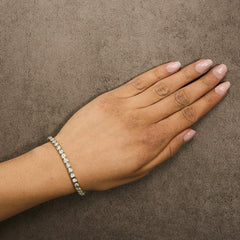 14K Yellow Gold 8 1/4 Cttw Diamond Tennis Bracelet