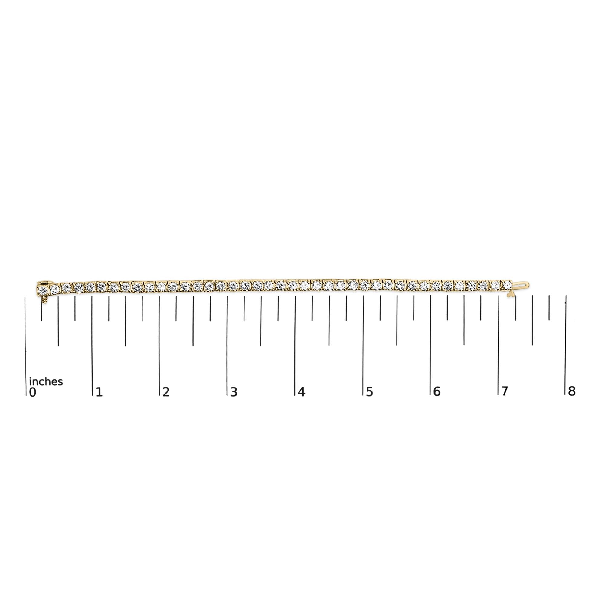 14K Yellow Gold 8 1/4 Cttw Diamond Tennis Bracelet