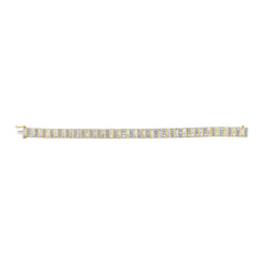 14K Yellow Gold Round and Baguette-Cut Diamond Bracelet (5.50 cttw, H-I Color, I1-I2 Clarity)