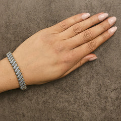 10K Yellow Gold 3.0 Cttw Diamond S-Link Bracelet