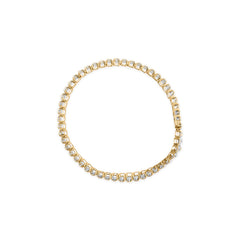 2 Micron 14KT Gold Plated Sterling Silver Diamond Tennis Link Bracelet (4 cttw, J-K Color, I1-I2 Clarity)