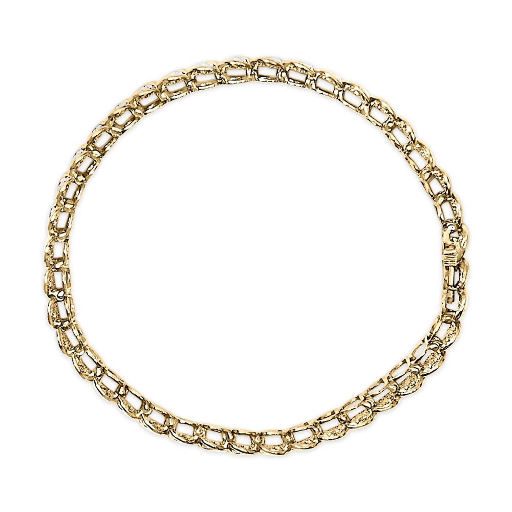 10K Yellow Gold 4.0 Cttw Diamond S-Link Bracelet