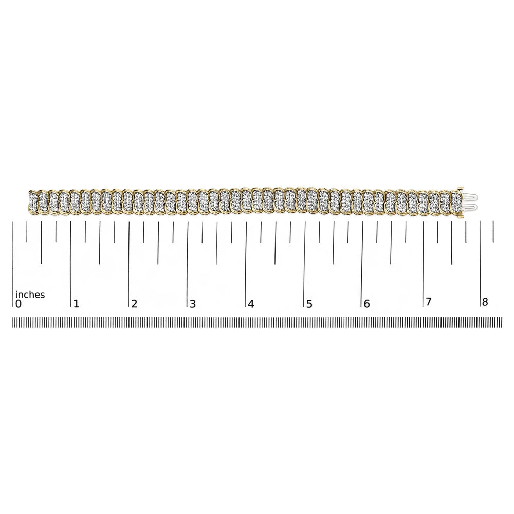 10K Yellow Gold 4.0 Cttw Diamond S-Link Bracelet