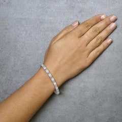 14K White Gold Round-Cut Diamond Bracelet (3.22 cttw, H-I Color, I1-I2 Clarity)