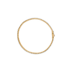 14K Yellow Gold 4.00 Cttw Diamond Trio Cluster Link Bracelet (H-I Color, I1-I2 Clarity) - 7"