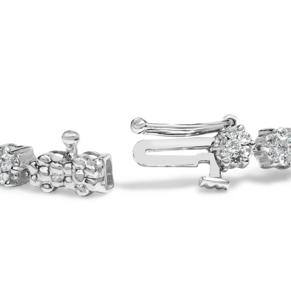 14K White Gold Round Diamond Bracelet (2.00 cttw, H-I Color, I1-I2 Clarity)