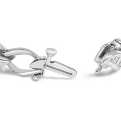 Platinum 2 1/5 Cttw Baguette Diamond Channel Link Bracelet (H-I Color, SI1-SI2 Clarity) - 7" Inches