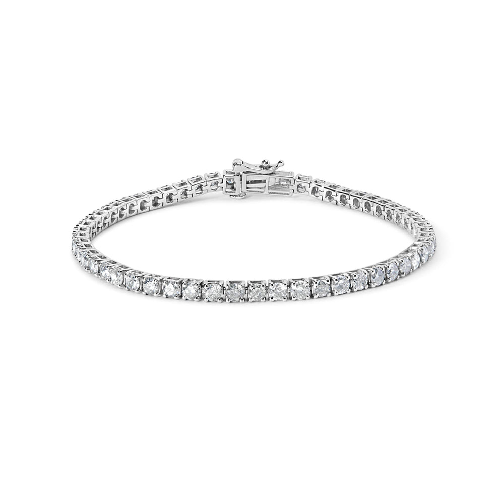 10K White Gold 5.00 Cttw Natural Diamond Tennis Bracelet