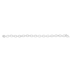 .925 Sterling Silver 1/2 Cttw Diamond   Oval Link Bracelet (I-J Color, I3 Clarity) -  Size 7.25