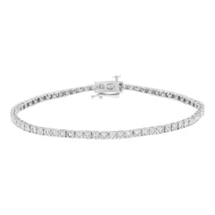 .925 Sterling Silver 1.0 cttw Miracle Set Round-Cut Diamond Tennis Bracelet (I-J Color, I3 Clarity) - 7.25"