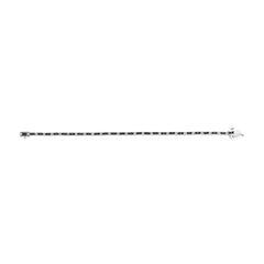 .925 Sterling Silver 2.0 Cttw Black and White Diamond Tennis Bracelet (I-J Color, I2-I3 Clarity) - 7" Inches