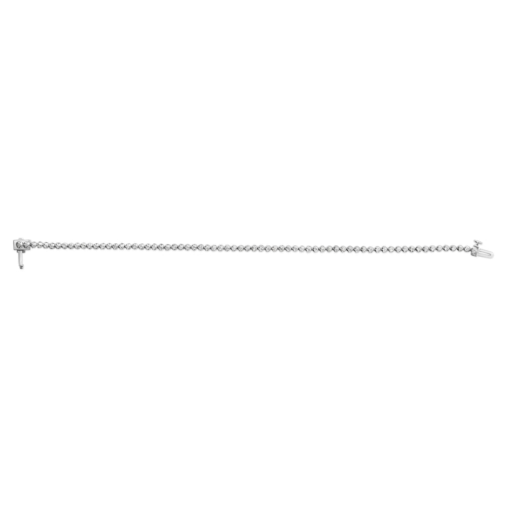 925 Sterling Silver 1.0 Cttw Diamond Tennis Bracelet