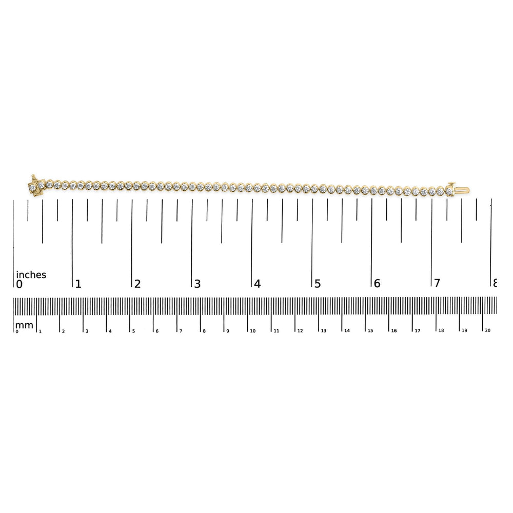 10K Yellow Gold 4.0 Cttw Lab Grown Diamond Tennis Bracelet