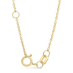 10K Yellow Gold 1/10 Cttw Diamond Paperclip Charm Adjustable Link Bracelet  (I-J Color, I1-I2 Clarity) - 7.25 Inch
