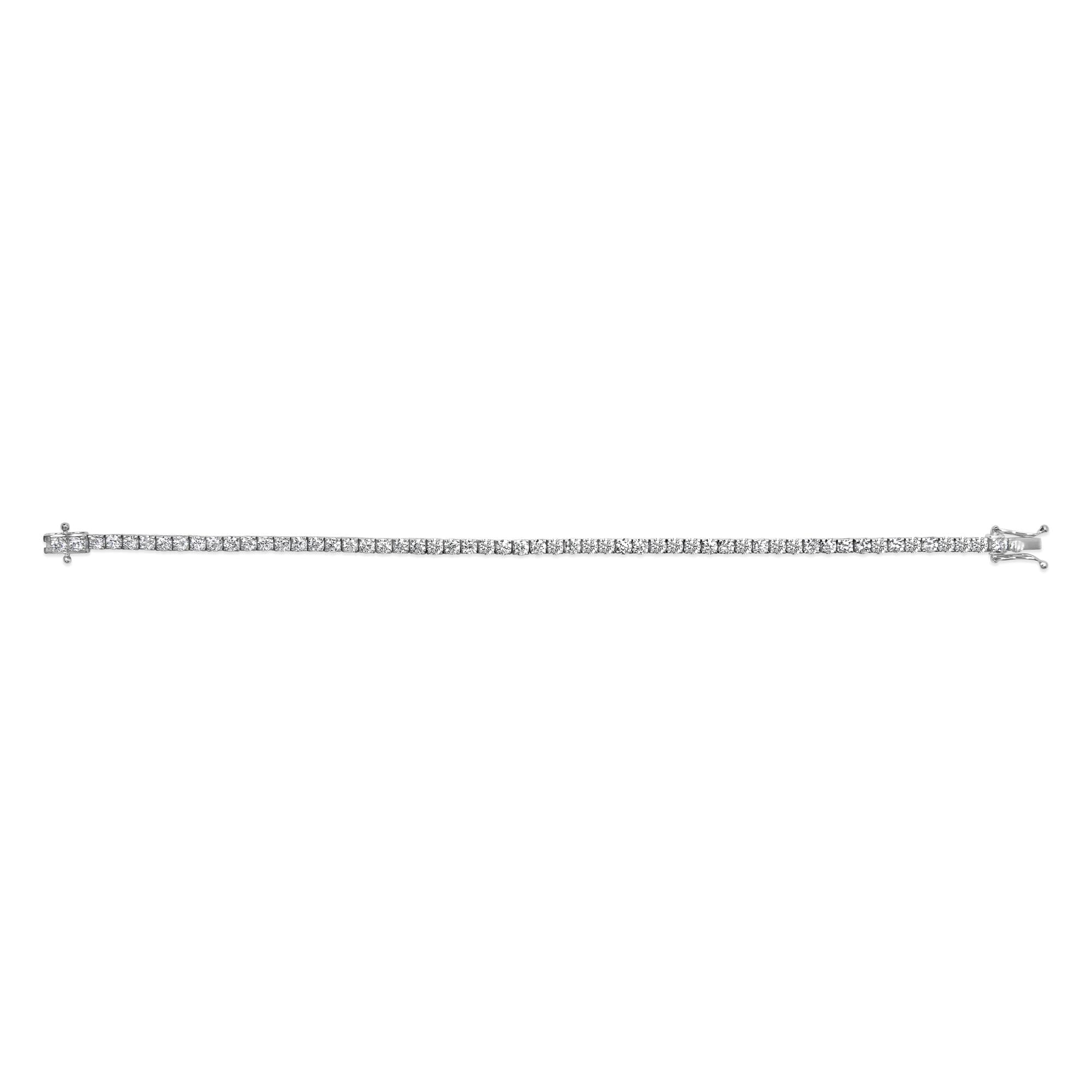 14K Gold 5.0 Cttw Lab Grown Diamond Tennis Bracelet (F-G Color, VS1-VS2 Clarity) - 7.25" Inches