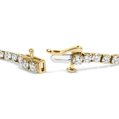 14K Gold 5.0 Cttw Lab Grown Diamond Tennis Bracelet (F-G Color, VS1-VS2 Clarity) - 7.25" Inches