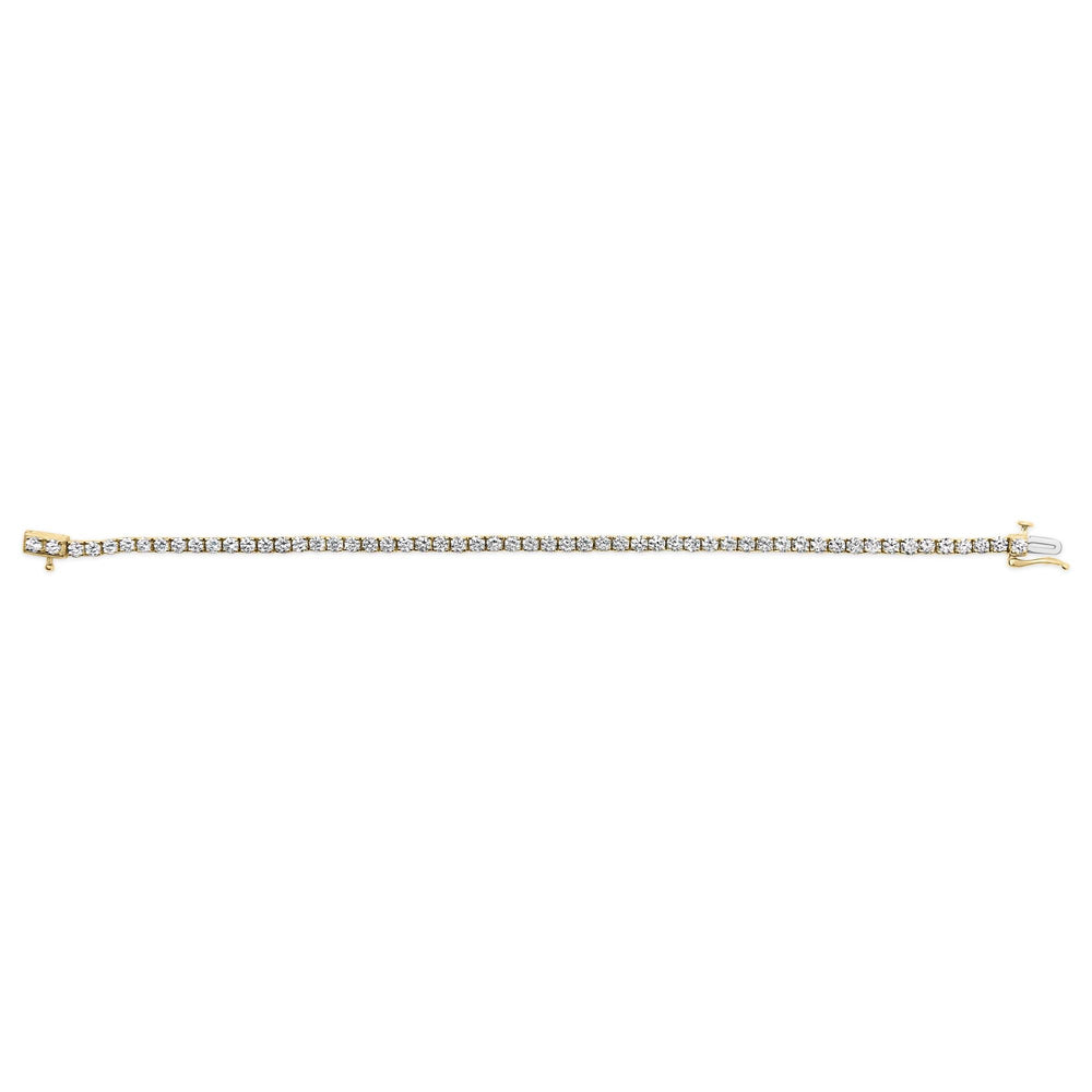 14K Gold 5.0 Cttw Lab Grown Diamond Tennis Bracelet (F-G Color, VS1-VS2 Clarity) - 7.25" Inches