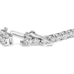14K White Gold 7.0 cttw 4-Prong Set Lab Grown Diamond 7" Tennis Bracelet