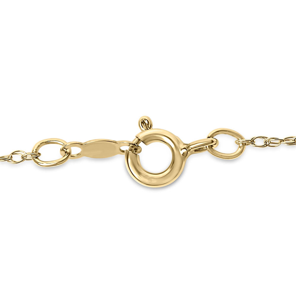 14K Yellow Gold Plated Silver 1/3 Cttw Diamond Evil Eye Station Bracelet