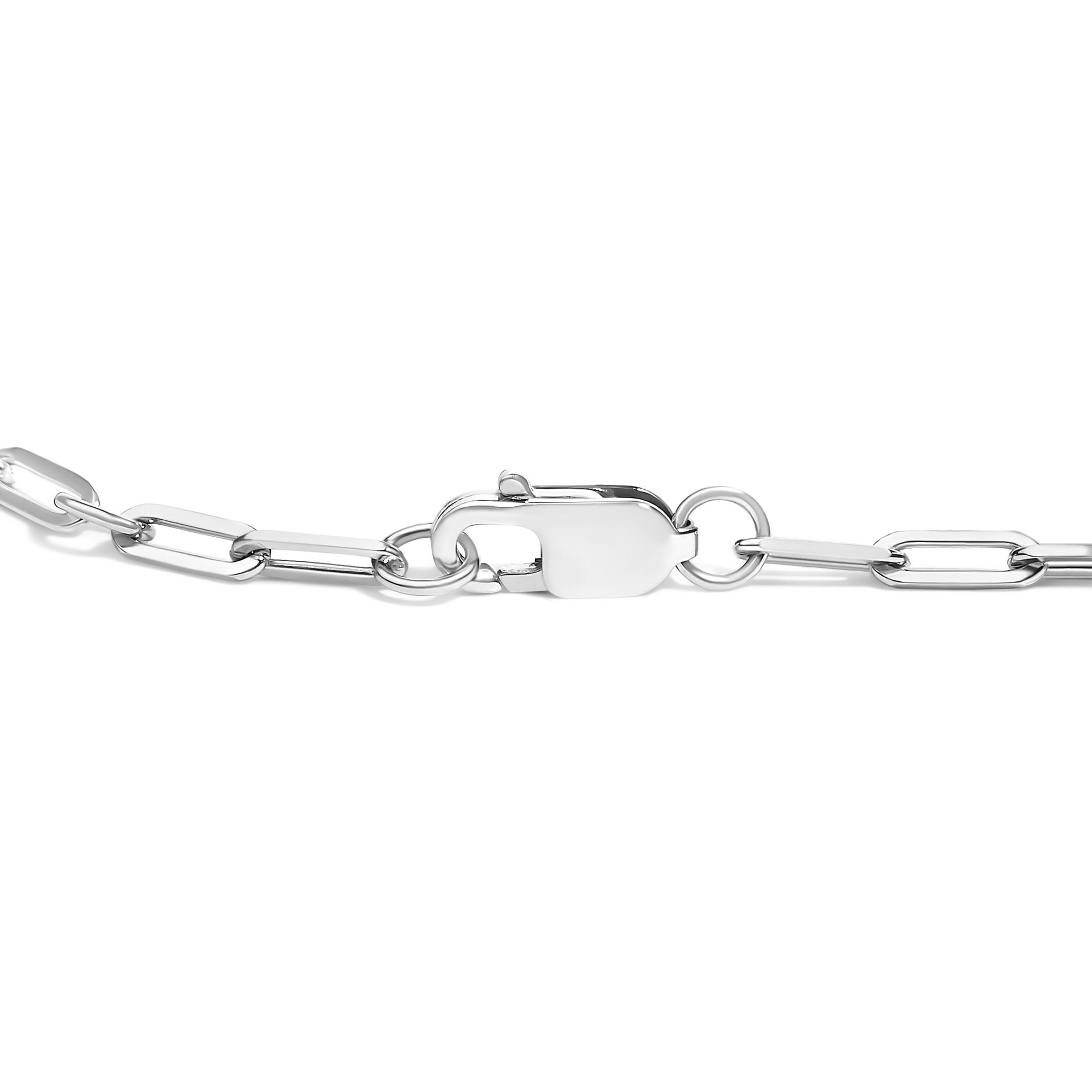 Sterling Silver 1/7 Cttw Diamond Double Row Link Tennis Bracelet
