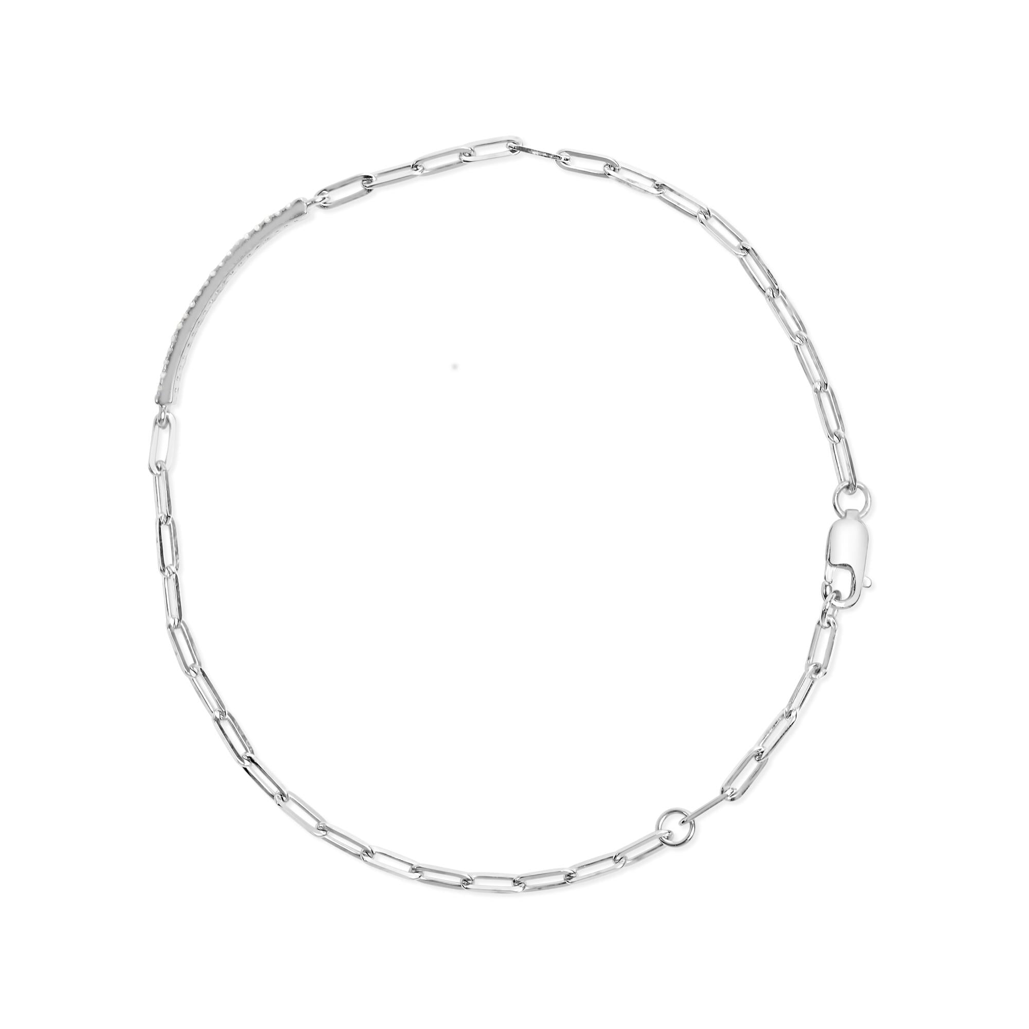 Sterling Silver 1/7 Cttw Diamond Double Row Link Tennis Bracelet