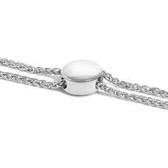 .925 Sterling Silver 1/4 Cttw Diamond Art Deco Milgrain Square Station & Bar Style Adjustable Bolo 6"-9" Bracelet (H-I Color, I2-I3 Clarity)