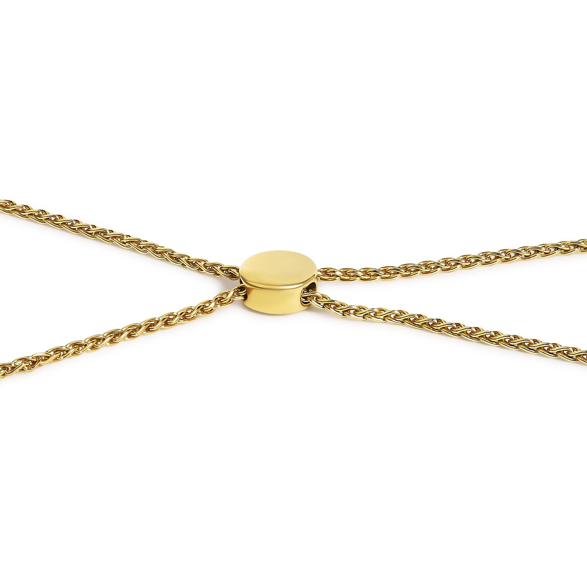 .925 Sterling Silver Diamond Accent Heart and Wave Link Bolo Bracelet (I-J Color, I2-I3 Clarity) - 6" to 9" Adjustable