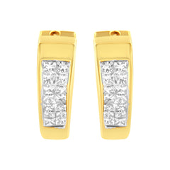 14K Yellow Gold Diamond Huggy Earrings (1/2 cttw, H-I Color, SI2-I1 Clarity)