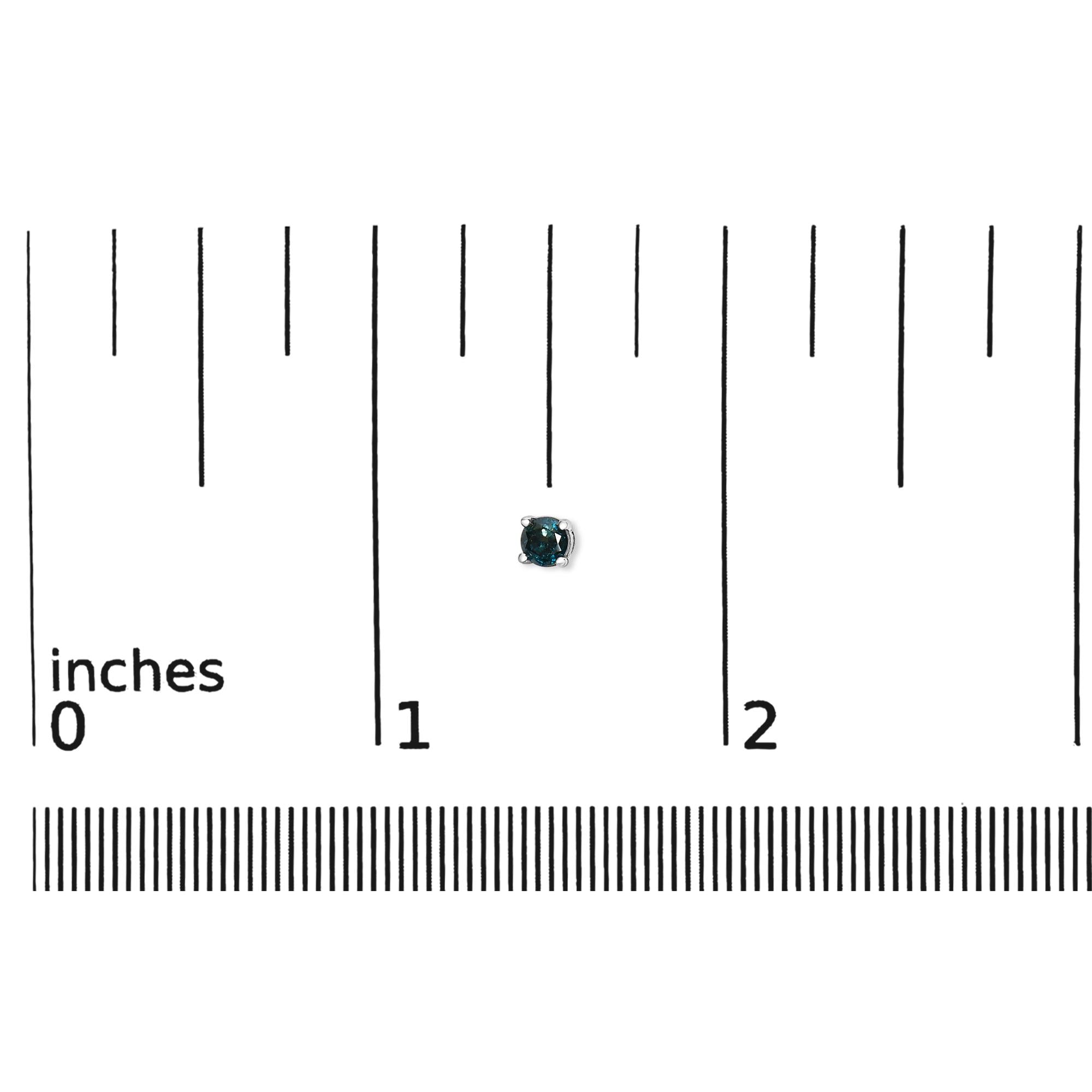 .925 Sterling Silver 0.15 Cttw Round Brilliant-Cut Diamond Classic 4-Prong Stud Earrings