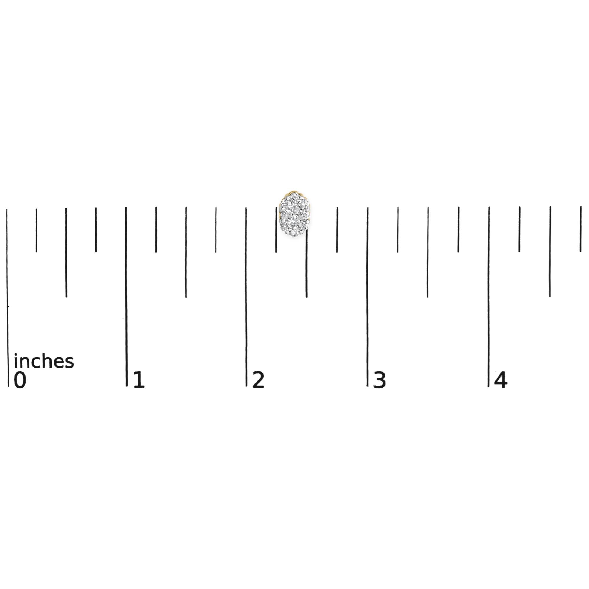 18K Yellow Gold 1 cttw Flower Diamond Stud Earrings (H-I, I1-I2)