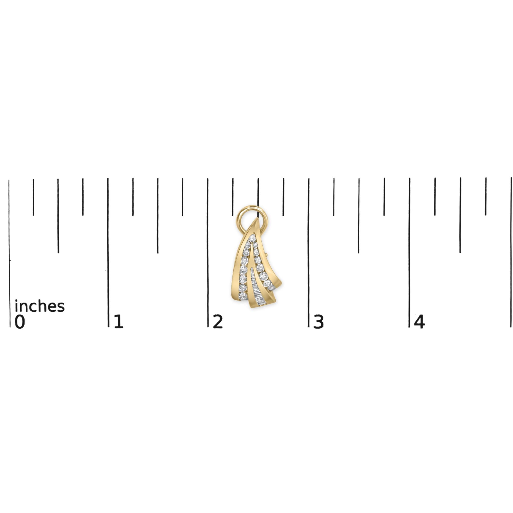 14K Yellow Gold 2 1/4 cttw Diamond Huggy Earrings (I-J, SI1-I2)