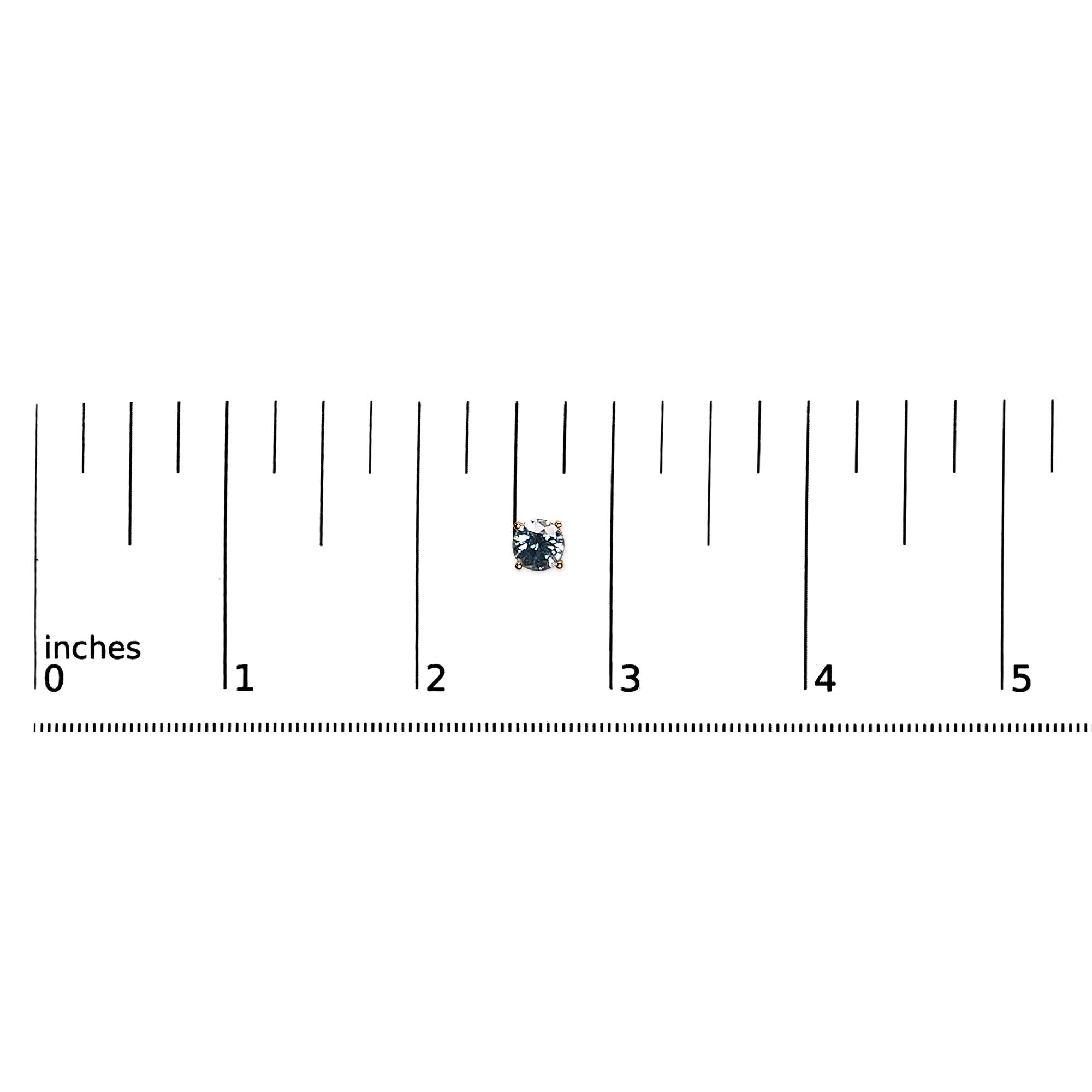 14K Gold Blue Lab Grown Diamond Stud Earrings with Screw Backs