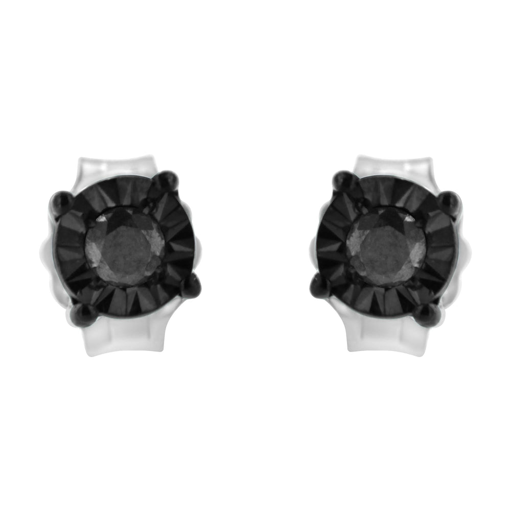 .925 Sterling Silver Classic 1/10CTTW Diamond Stud Earrings (Choice of Diamonds)