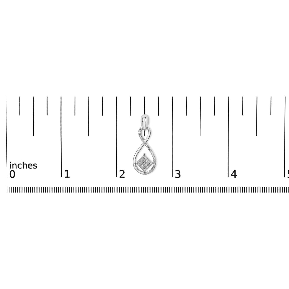 Sterling Silver Round Cut Diamond Infinity Earrings (0.04 cttw, H-I Color, I2-I3 Clarity)