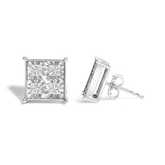 10K White Gold Diamond Stud Earrings (3/4 cttw, H-I Color, SI2-I1 Clarity)