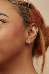 10K Yellow Gold 1/2 Cttw Round-Cut Diamond Hoop Earrings