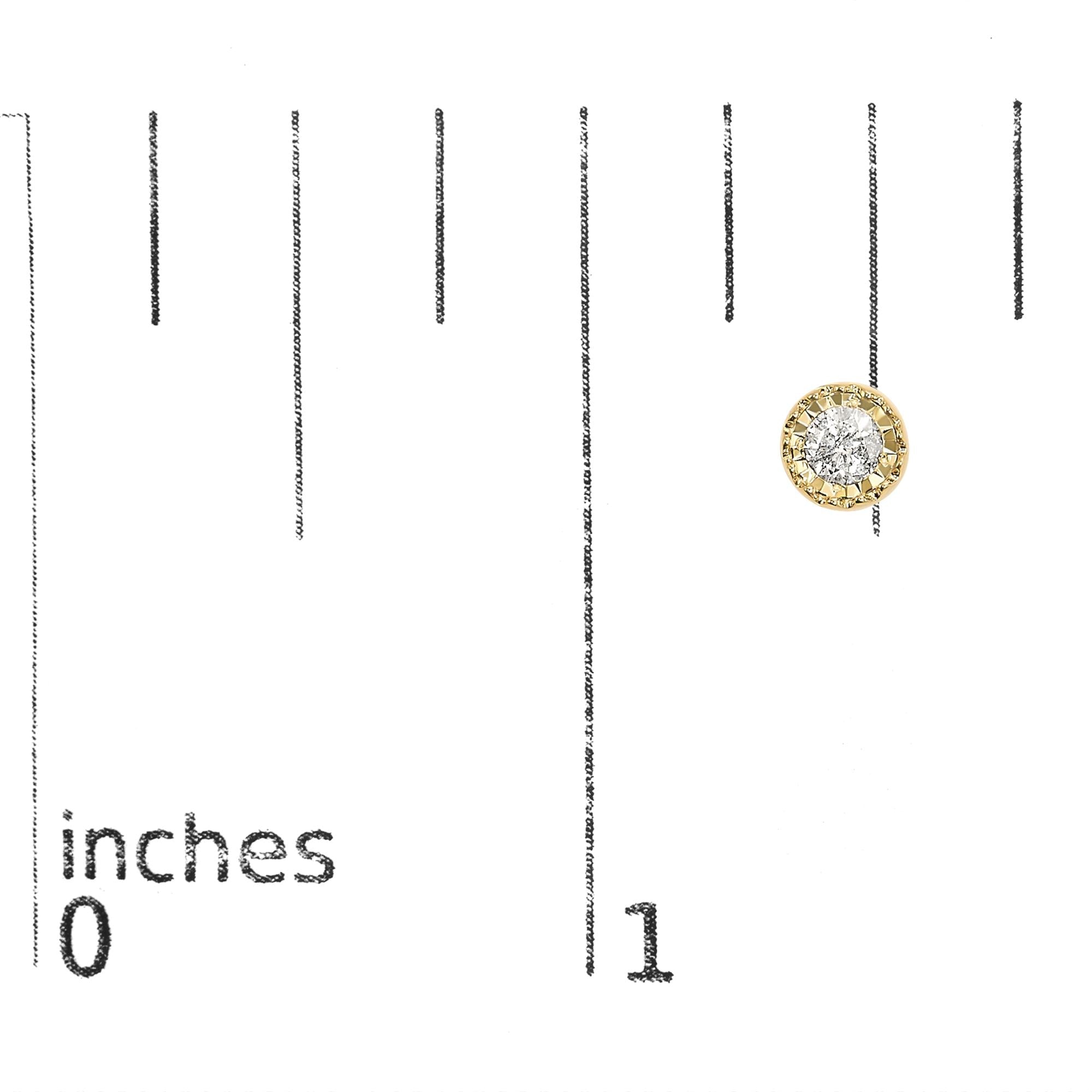 .925 Sterling Silver 3/8 Cttw Solitaire Diamond Miracle Set Stud Earrings (J-K Color, I3 Clarity)