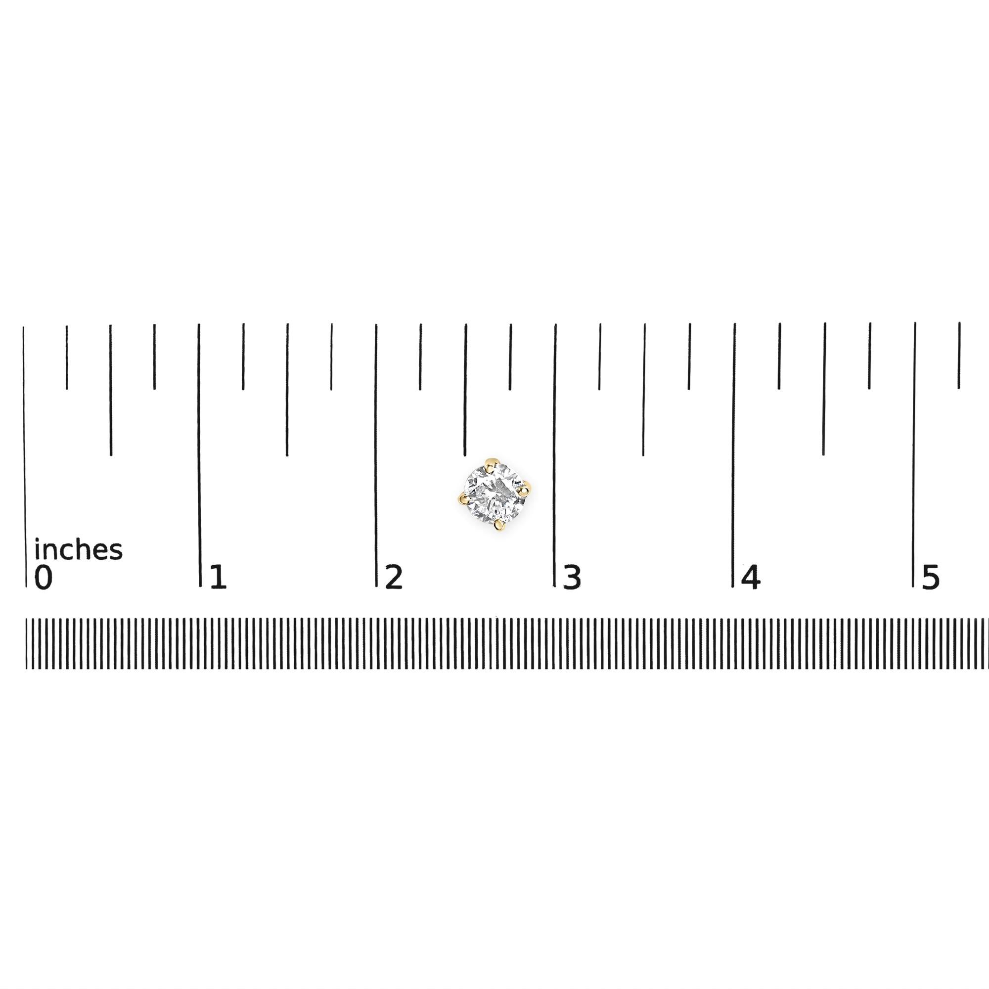 14K Gold 1/2 Cttw Lab Grown Diamond Solitaire Stud Earrings
