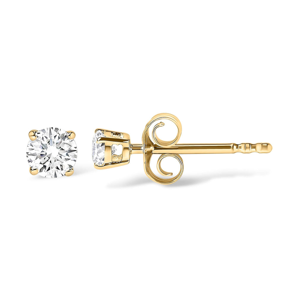 14K Gold 1.0 Cttw Lab Grown Diamond Solitaire Stud Earrings