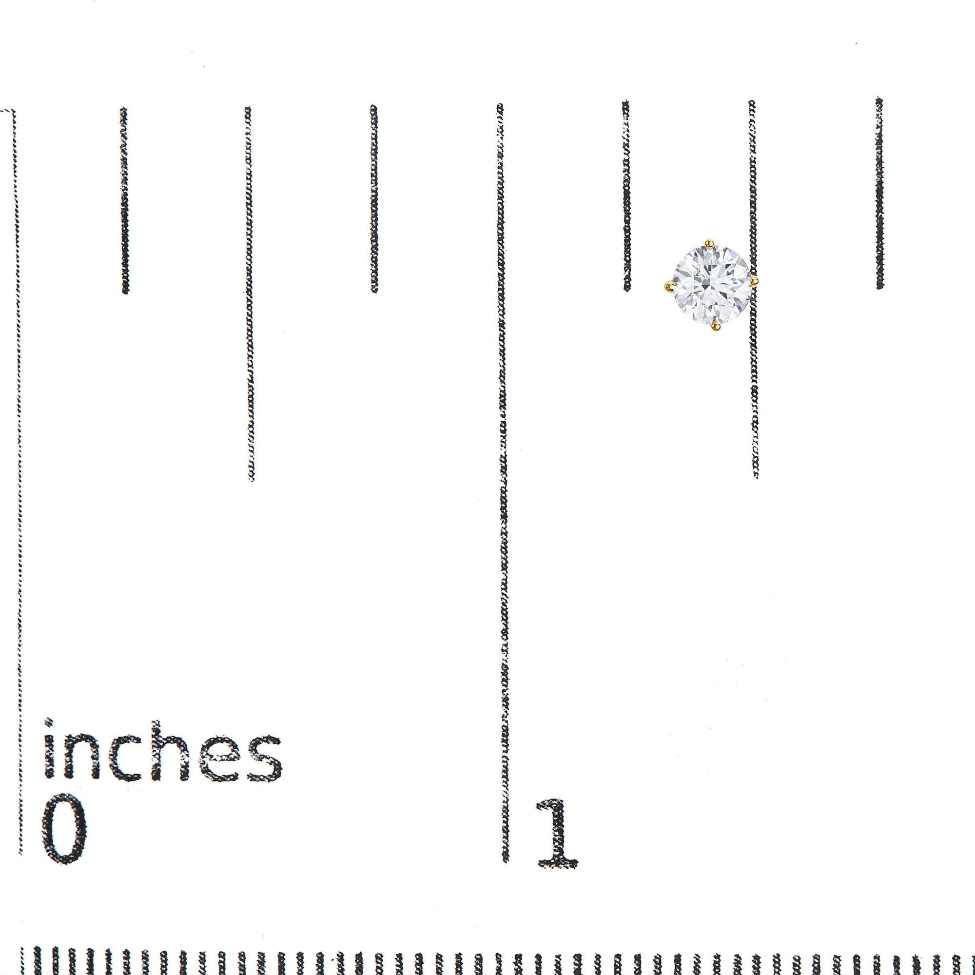14K Gold 1.0 Cttw Lab Grown Diamond Solitaire Stud Earrings