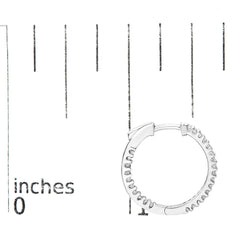 .925 Sterling Silver 1/2 Cttw Princess Diamond Inside Out Hoop Earrings (G-H Color, VS2-SI1 Clarity)