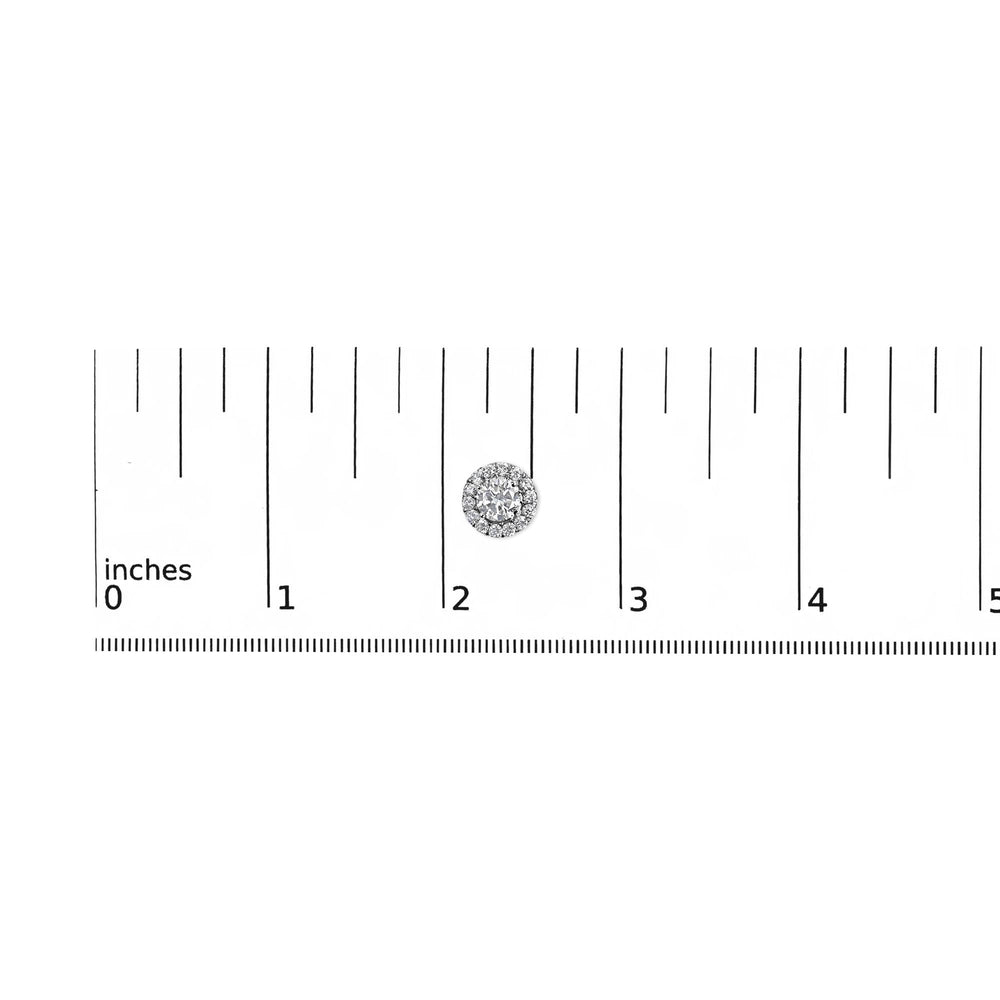 14K White Gold 3.0 Cttw Lab-Grown Diamond Hidden Halo Stud Earrings