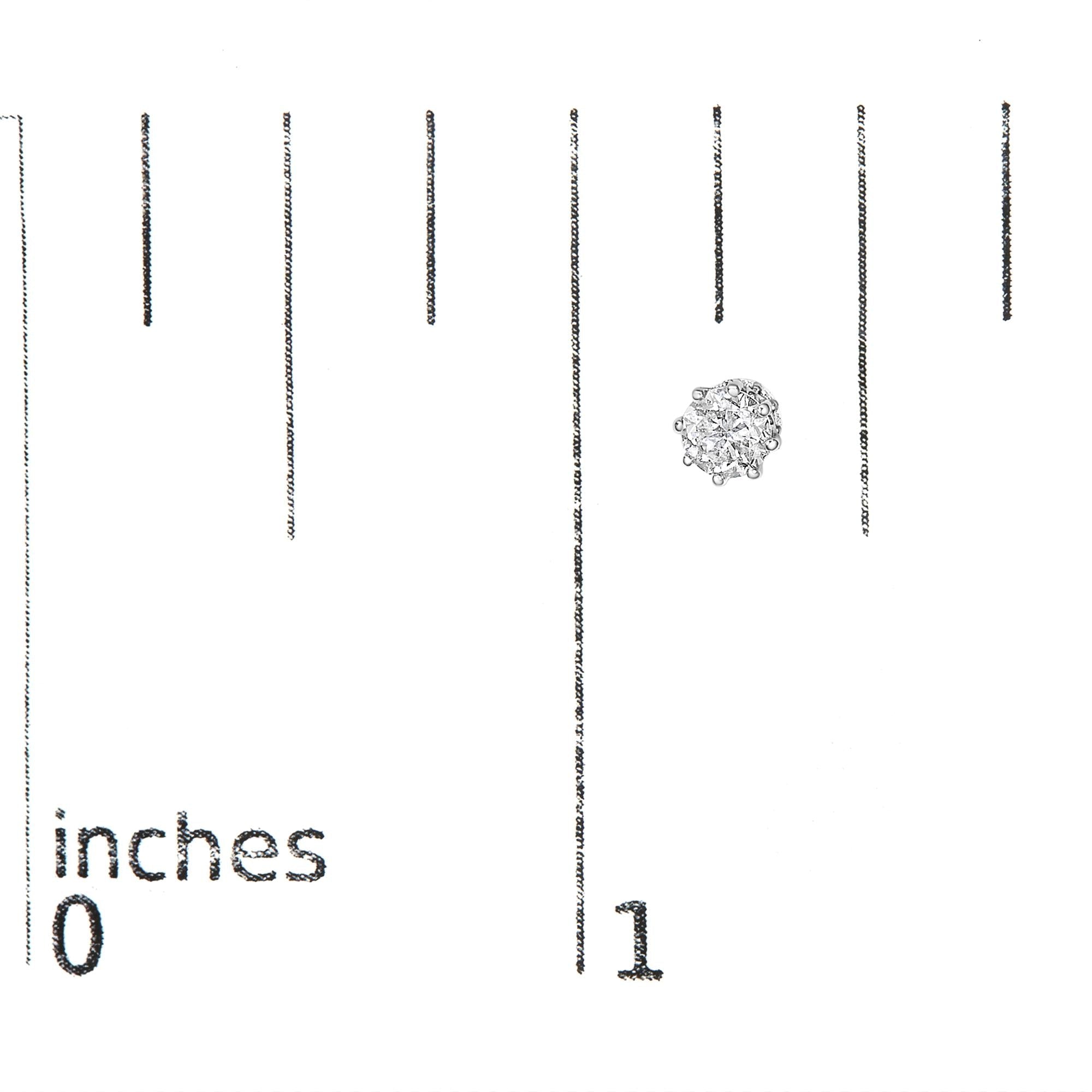 14K White Gold 1.0 Cttw Lab-Grown Diamond 8 Prong Hidden Halo Stud Earrings (F-G Color, VS1-VS2 Clarity)
