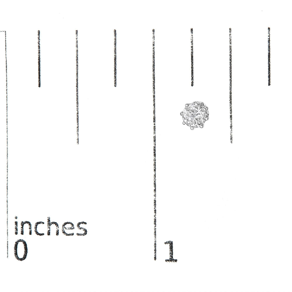14K White Gold 1.0 Cttw Lab-Grown Diamond 8 Prong Hidden Halo Stud Earrings (F-G Color, VS1-VS2 Clarity)