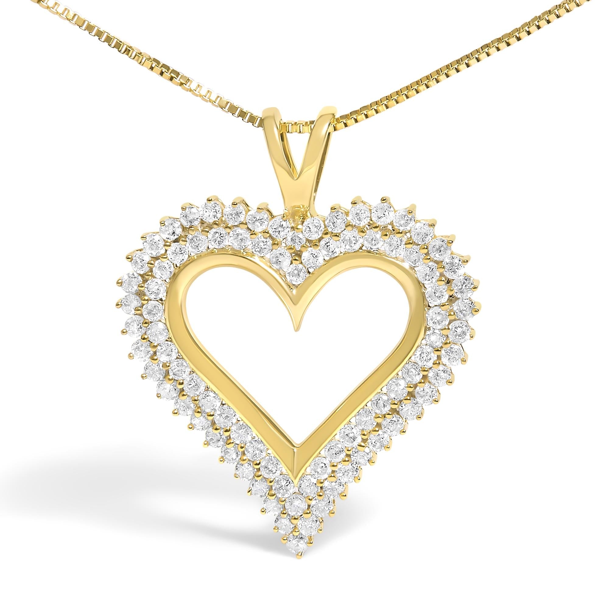 .925 Sterling Silver Diamond Heart 18" Pendant Necklace (I-J Color, I2-I3 Clarity)