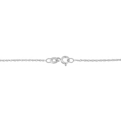 .925 Sterling Silver 1/10 Cttw Diamond Miracle-Set 2 Stone 'Together Forever' Open Circle 18" Box Chain Pendant Necklace (I-J Color, I2-I3 Clarity)